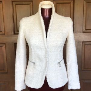 Zara Cream Textured Blazer